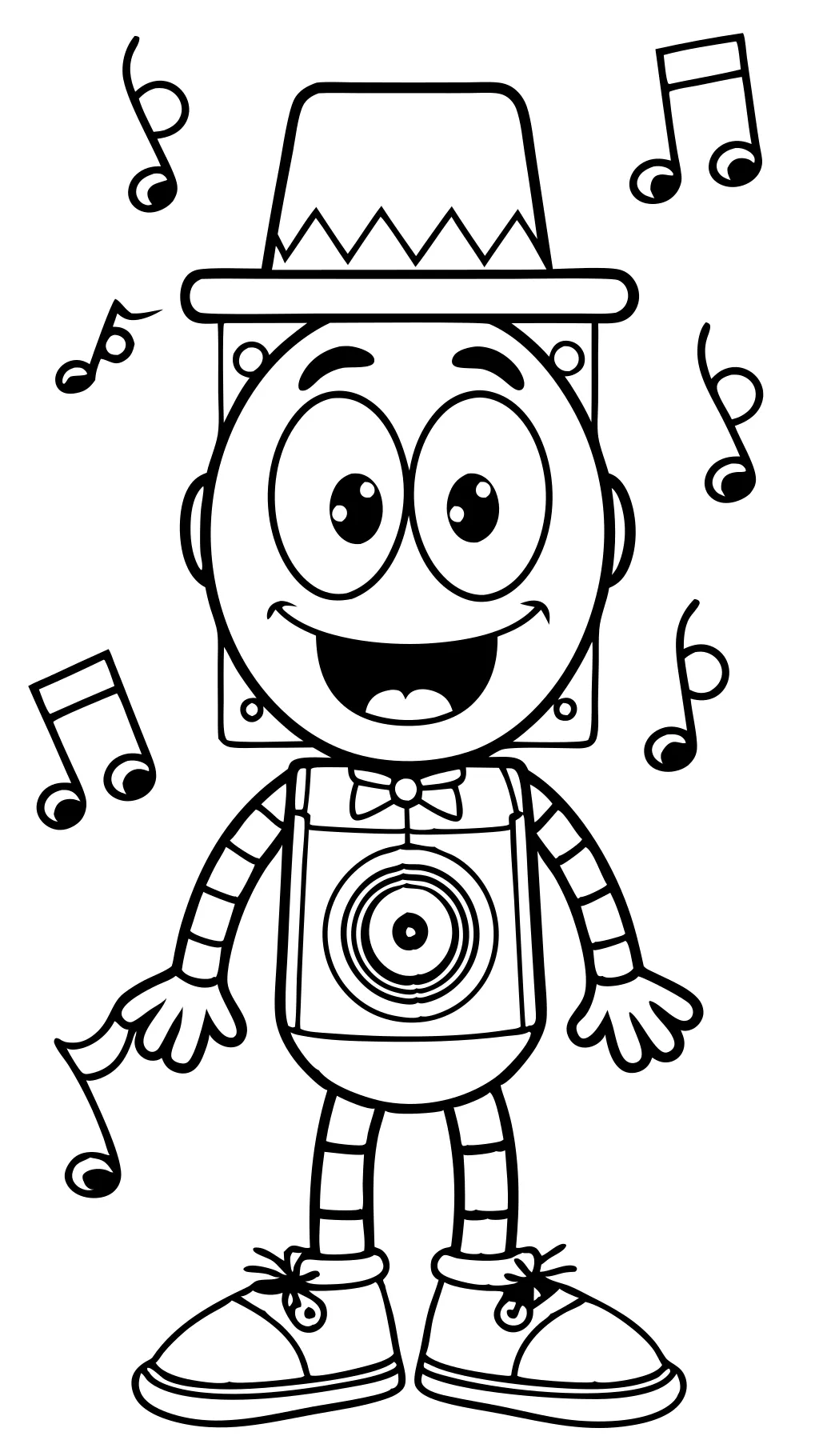 speakerman coloring page